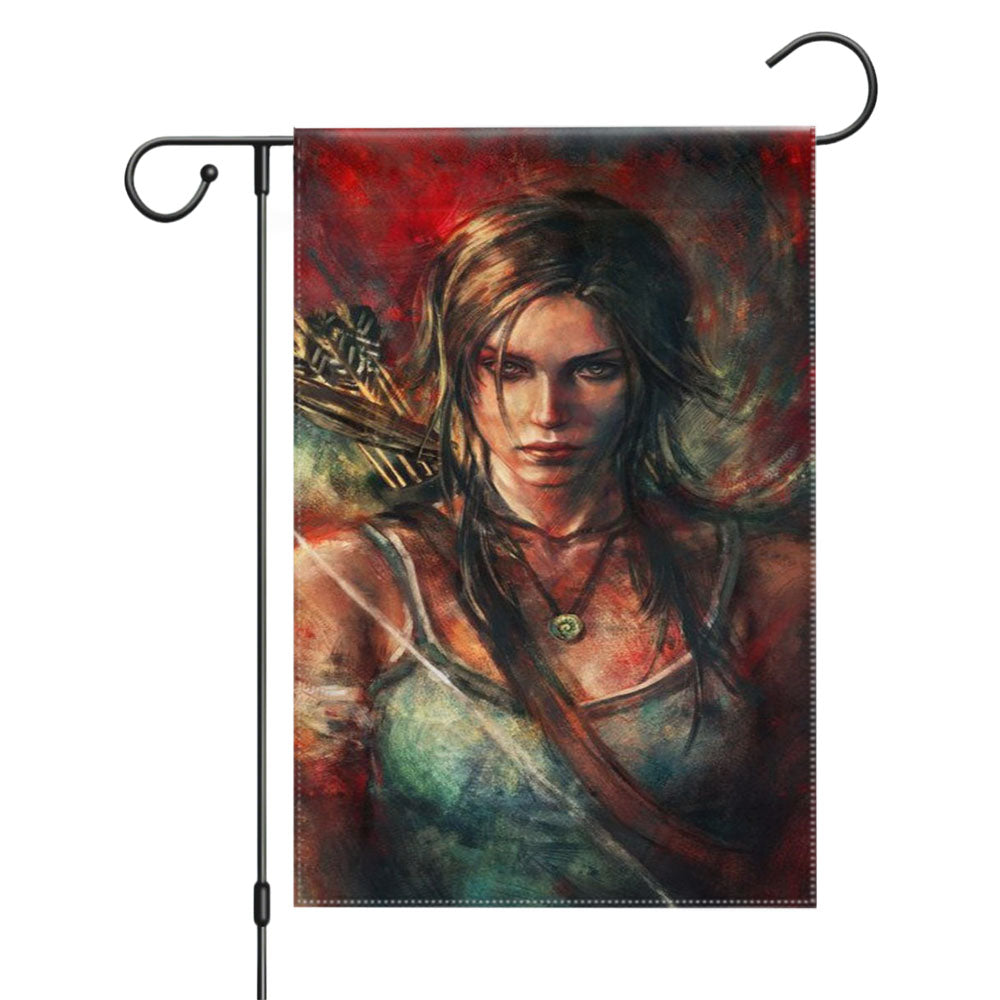 Tomb Raider Lara Croft Underground Garden Flags Yard Outdoor Lawn 12 X 18