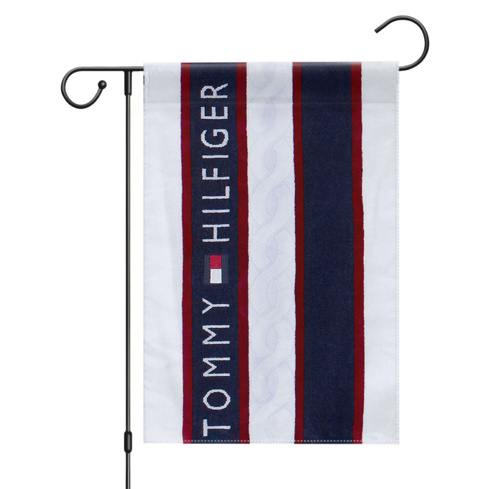 Tommy Hilfiger Logo Fabric Towel Texture Garden Flags Yard Outdoor Lawn 12 X 18