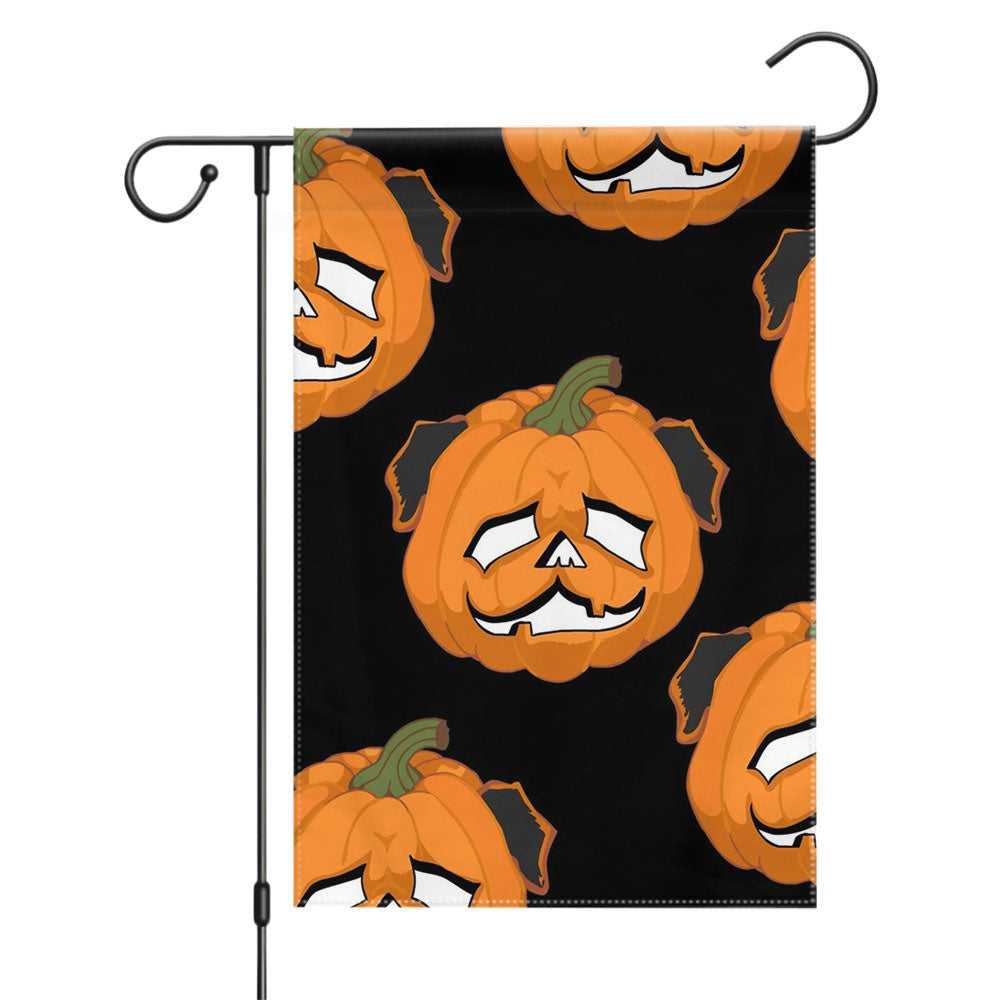 Trick Or Treat Pug Halloween Garden Flags Yard Outdoor Lawn 12 X 18
