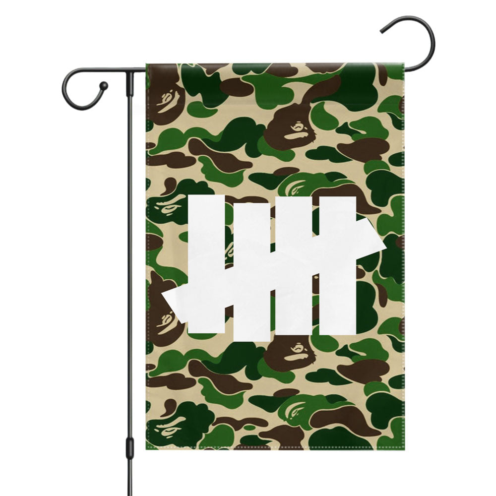 Undefeated Bape Shark Garden Flags Yard Outdoor Lawn 12 X 18