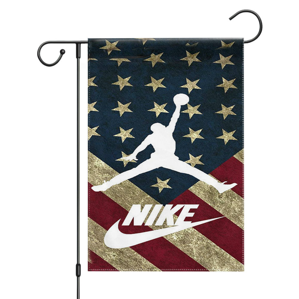 Us Flag Nike Jordan Garden Flags Yard Outdoor Lawn 12 X 18