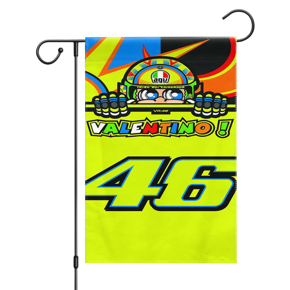 Valentino Rossi 46 Vr46 Garden Flags Yard Outdoor Lawn 12 X 18