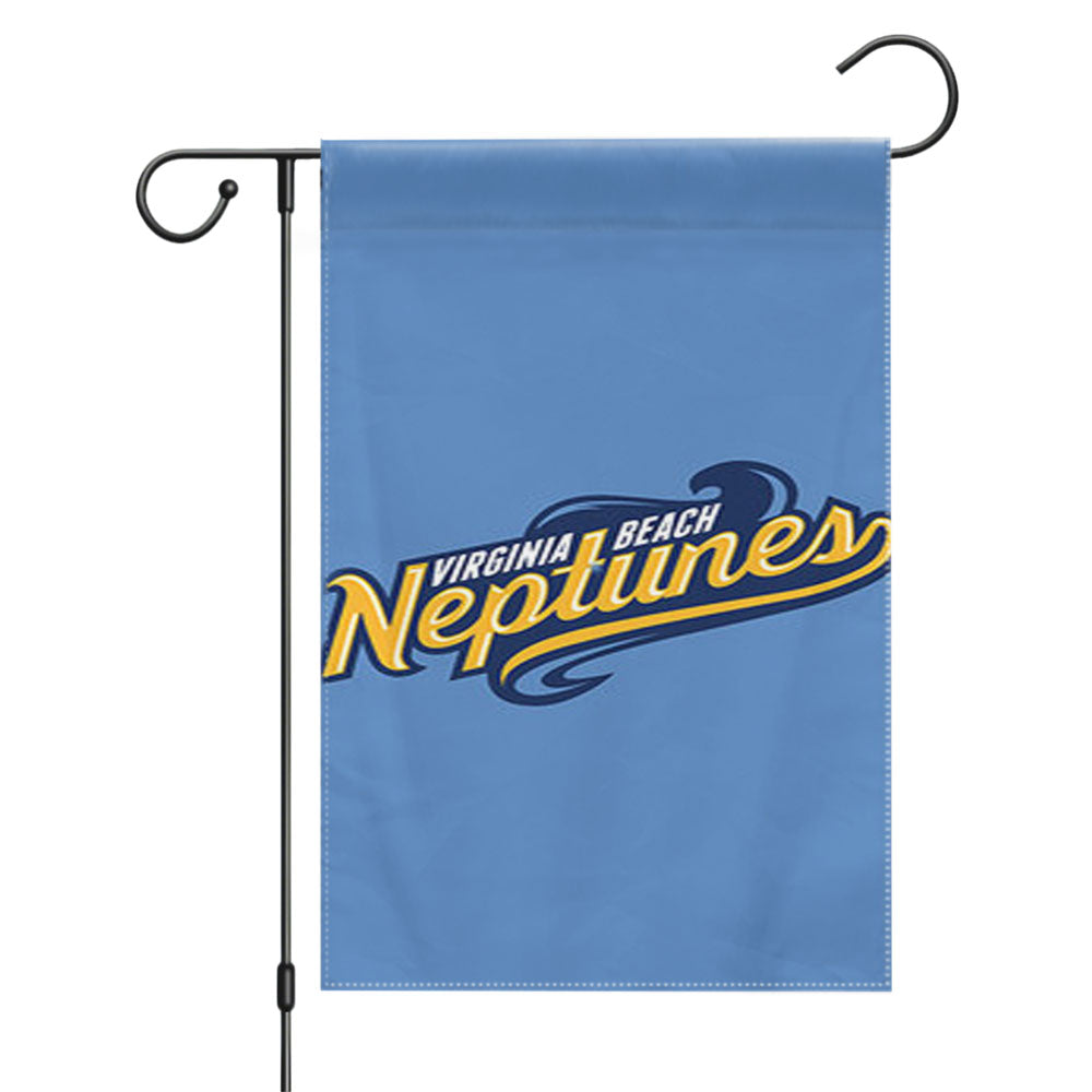 Virginia Beach Neptunes Baseball Logo Blue Garden Flags Yard Outdoor Lawn 12 X 18