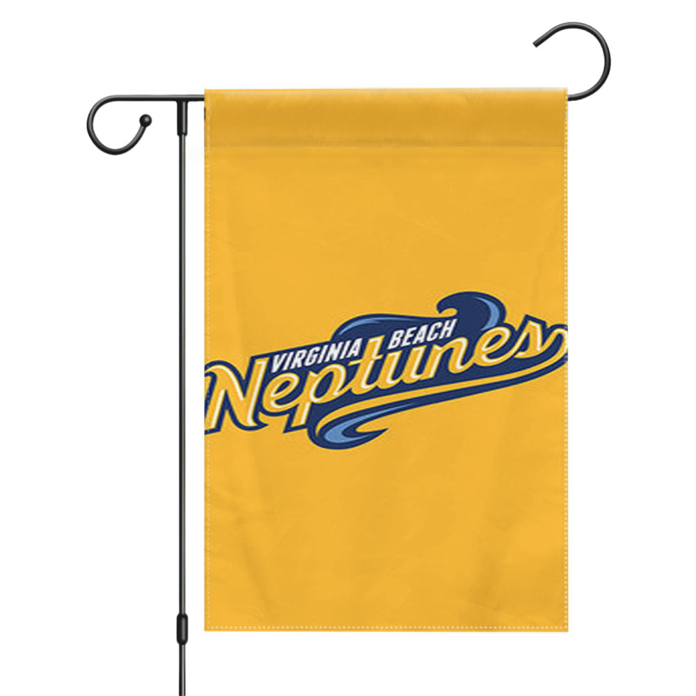 Virginia Beach Neptunes Baseball Logo Yelow Garden Flags Yard Outdoor Lawn 12 X 18