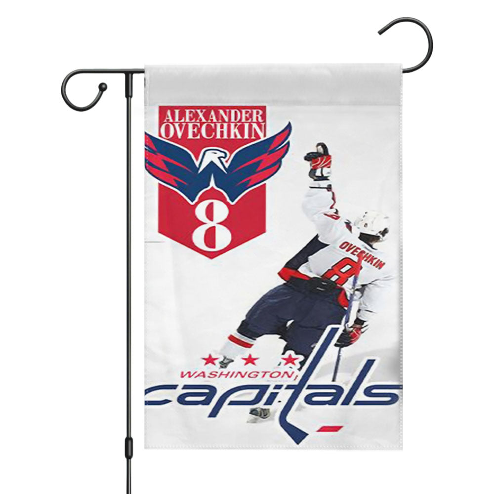 Washington Capitals Alex Ovechkin Garden Flags Yard Outdoor Lawn 12 X 18