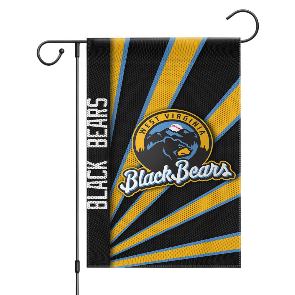 West Virginia Black Bears Stripe Wallpaper Garden Flags Yard Outdoor Lawn 12 X 18