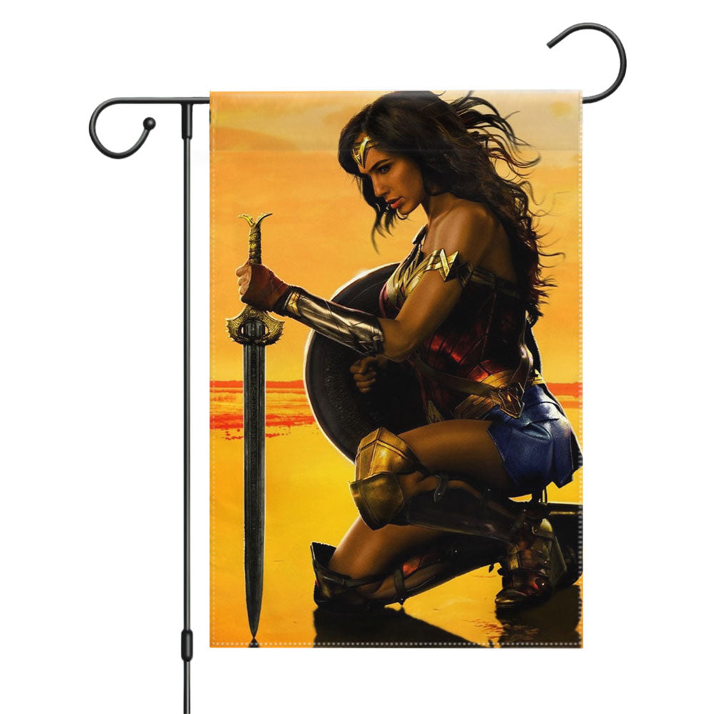 Wonder Woman Garden Flags Yard Outdoor Lawn 12 X 18