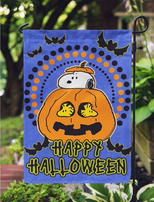 Halloween Snoopy Jack O'Lantern Garden Flag Outdoor Lawn 12X18 Inch