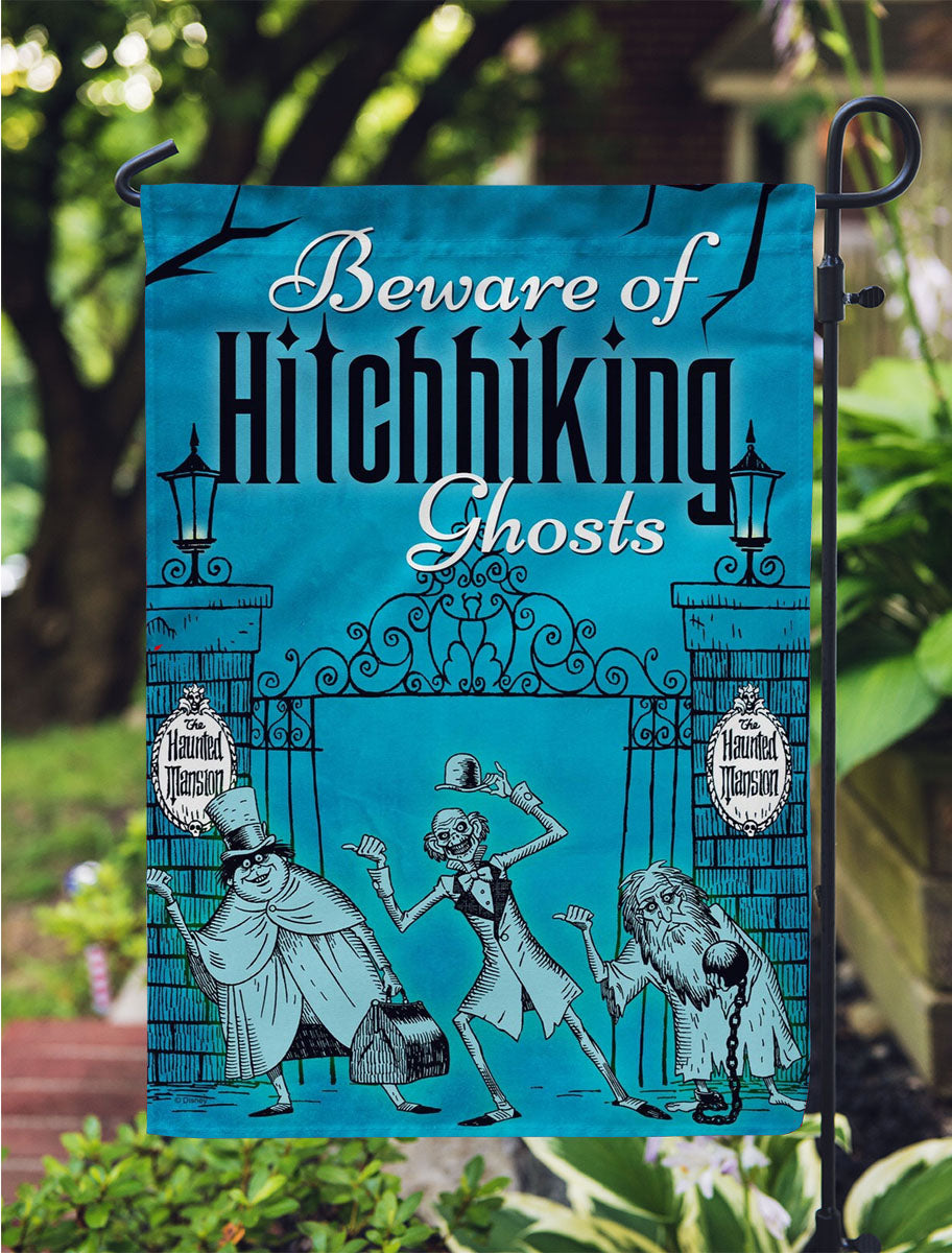 Haunted Mansion Hitchhiking Ghosts Garden Flag Outdoor Lawn 12X18 Inch