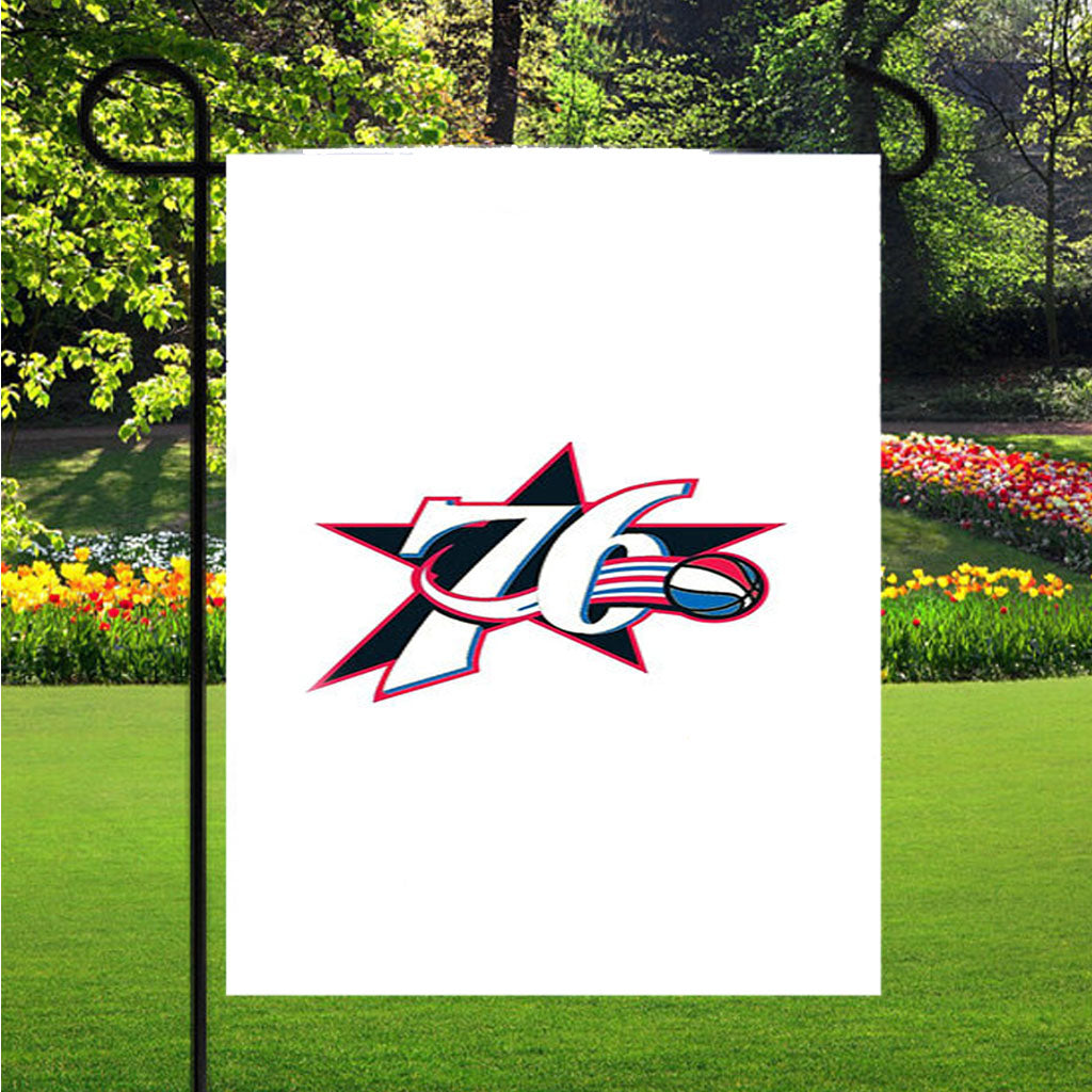 76Ers Logo Ball Back Garden Flag Outdoor Lawn 12X18 Inch