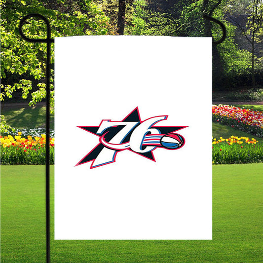 76Ers Logo Ball Back Garden Flag Outdoor Lawn 12X18 Inch