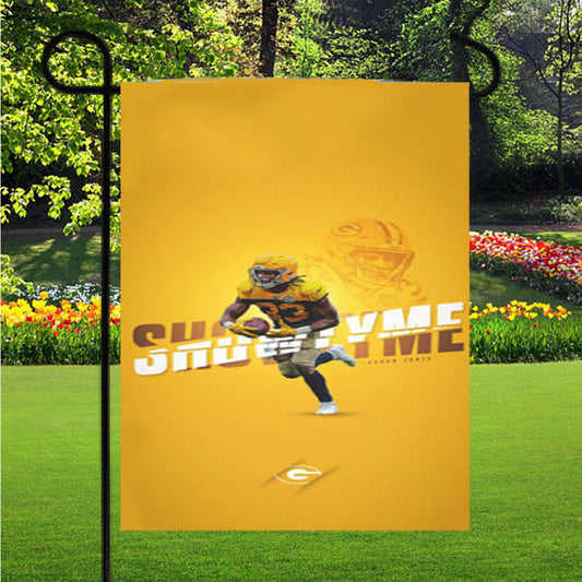 Aaron Jones Green Bay Nfl Garden Flag Outdoor Lawn 12X18 Inch