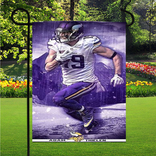Adam Thielen Minnesota Viking 2 Garden Flag Outdoor Lawn 12X18 Inch