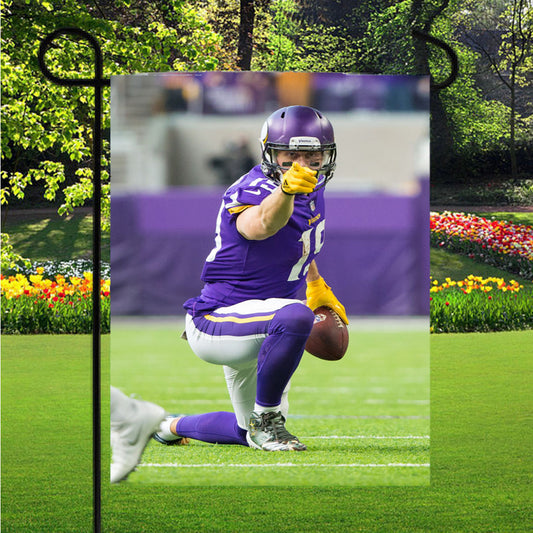 Adam Thielen Minnesota Vikings Garden Flag Outdoor Lawn 12X18 Inch