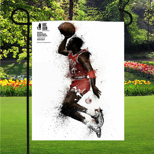 Adc Hem Buls Jordan Garden Flag Outdoor Lawn 12X18 Inch