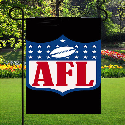 Afl Black Garden Flag Outdoor Lawn 12X18 Inch