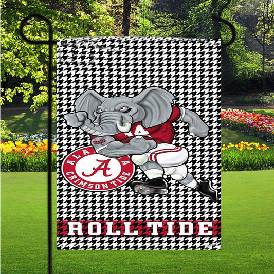 Alabama Crimson Roll Tide 2 Garden Flag Outdoor Lawn 12X18 Inch