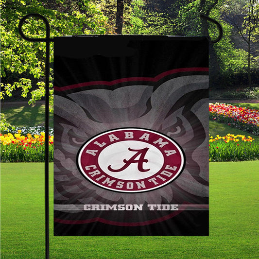 Alabama Crimson Tide Logo Garden Flag Outdoor Lawn 12X18 Inch