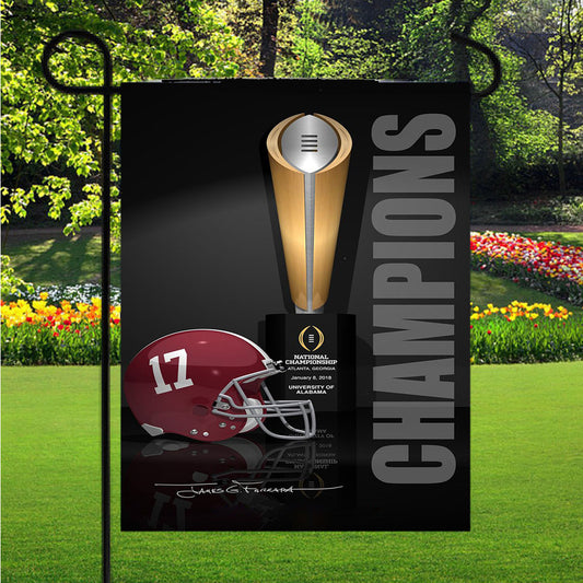 Alabama National Champions Wallpaper Garden Flag Outdoor Lawn 12X18 Inch