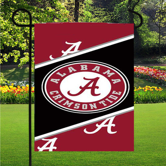 Alabama Ribbon Logo Garden Flag Outdoor Lawn 12X18 Inch