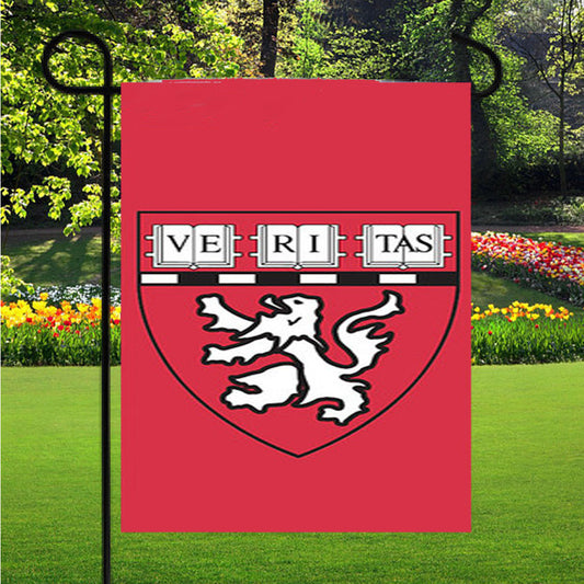 Harvard Med Logo Red Garden Flag Outdoor Lawn 12X18 Inch