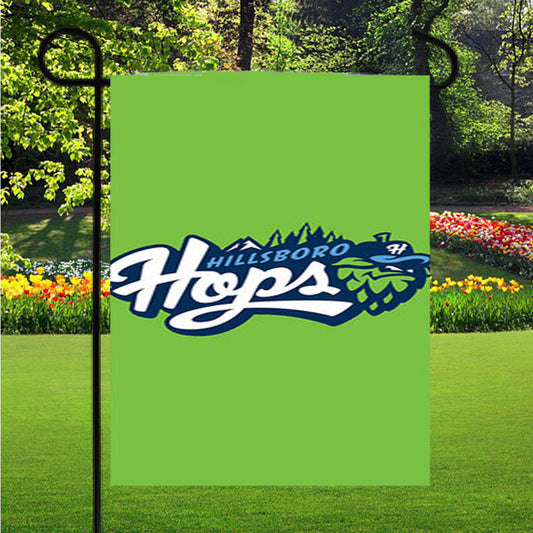 Hillsboro Hops Baseball Logo Gren Garden Flag Outdoor Lawn 12X18 Inch