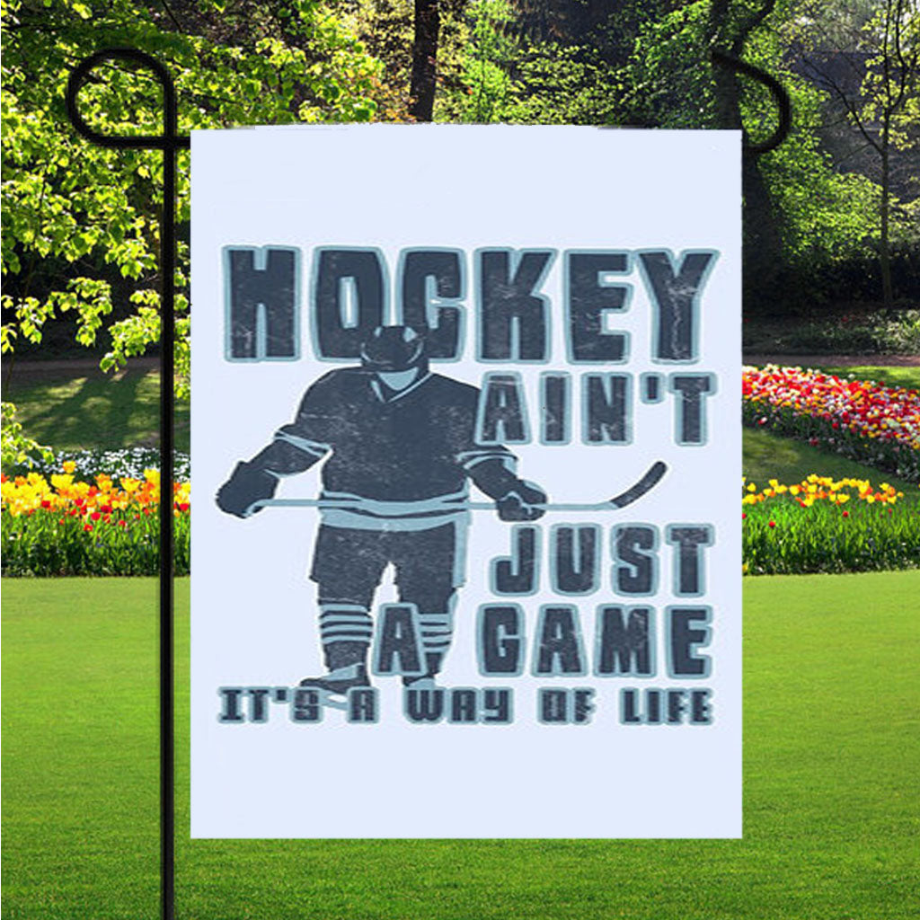 Hockey Ain'T Just A Game Garden Flag Outdoor Lawn 12X18 Inch