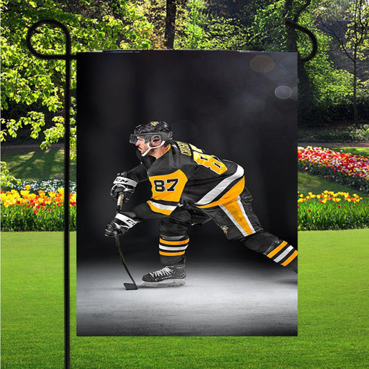 Hockey Player Nhl Garden Flag Outdoor Lawn 12X18 Inch
