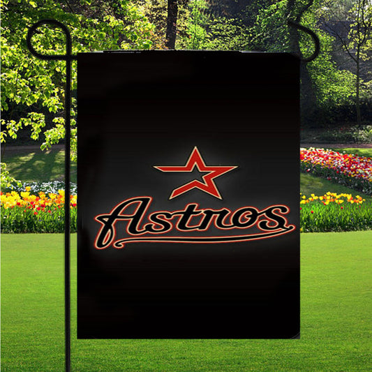 Houston Astros Black Garden Flag Outdoor Lawn 12X18 Inch