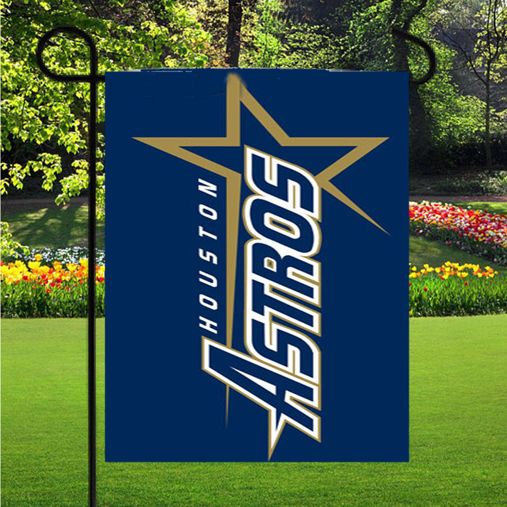 Houston Astros Blue Garden Flag Outdoor Lawn 12X18 Inch