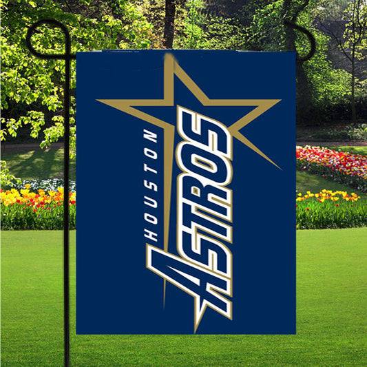 Houston Astros Blue Garden Flag Outdoor Lawn 12X18 Inch