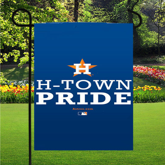 Houston Astros H Town Pride Garden Flag Outdoor Lawn 12X18 Inch