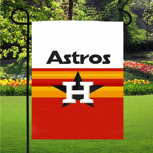 Houston Astros Mlb 2 Garden Flag Outdoor Lawn 12X18 Inch