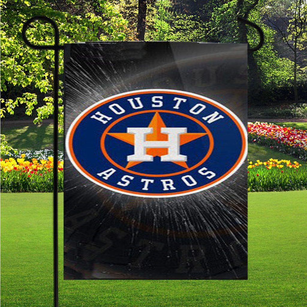 Houston Astros Mlb Sport Logo Garden Flag Outdoor Lawn 12X18 Inch