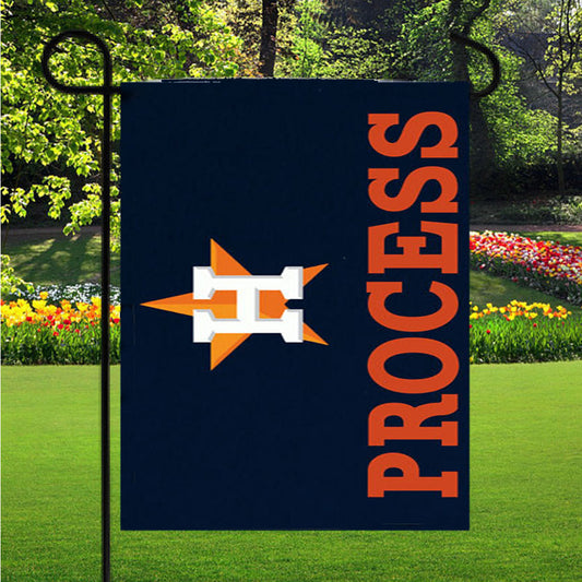 Houston Astros Process Garden Flag Outdoor Lawn 12X18 Inch