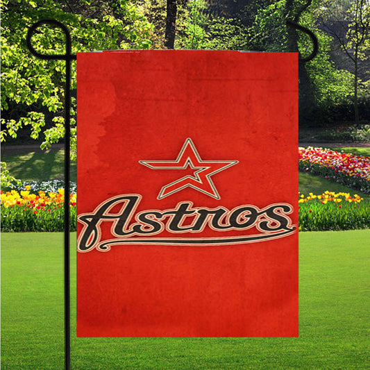Houston Astros Star Garden Flag Outdoor Lawn 12X18 Inch