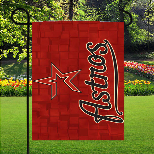 Houston Astros Texture Garden Flag Outdoor Lawn 12X18 Inch