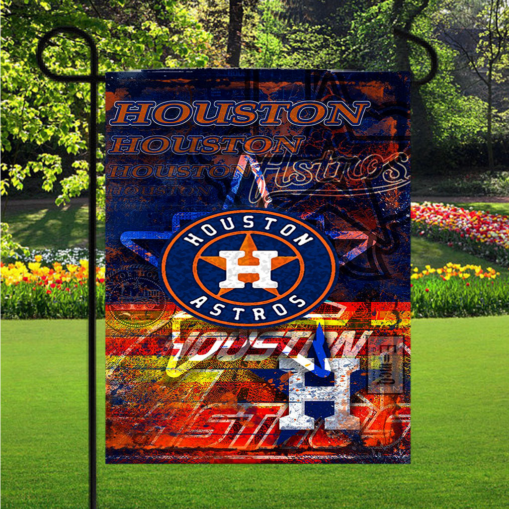 Houston Astros Wall Paint Garden Flag Outdoor Lawn 12X18 Inch