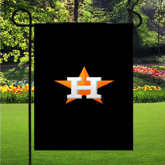 Houston Astros Wallpaper Black Garden Flag Outdoor Lawn 12X18 Inch