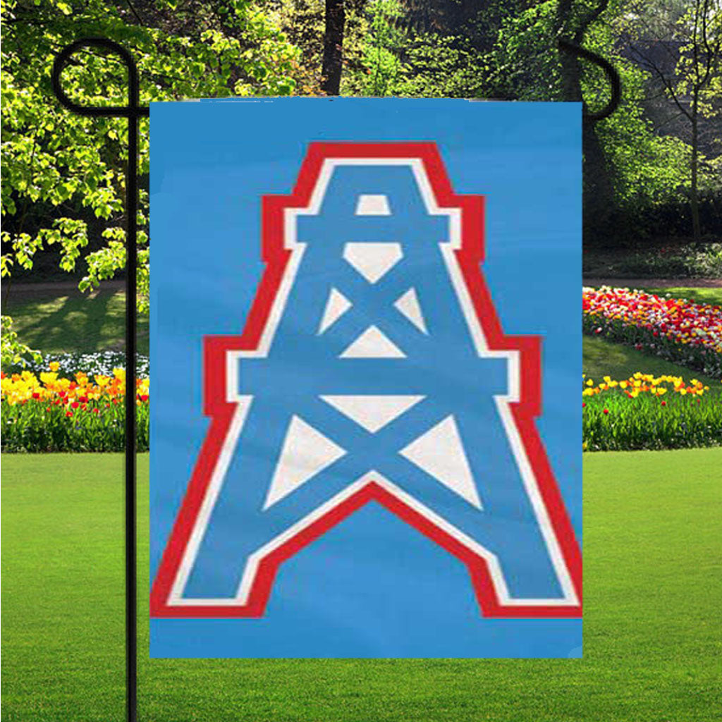 Houston Oilers Jersey Logo Garden Flag Outdoor Lawn 12X18 Inch