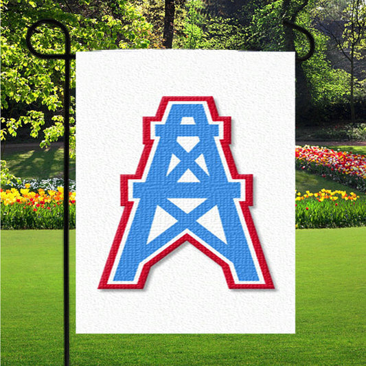Houston Oilers Logo Garden Flag Outdoor Lawn 12X18 Inch