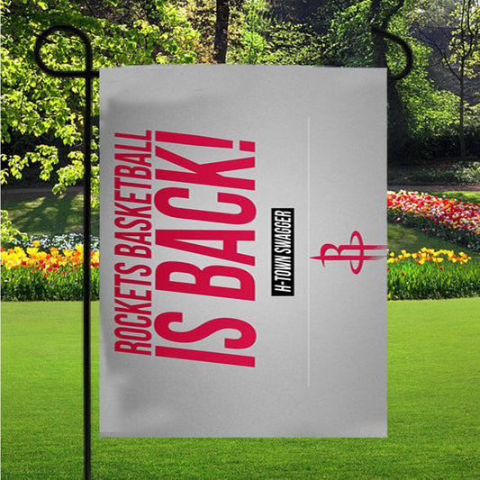 Houston Rockets Is Back Garden Flag Outdoor Lawn 12X18 Inch