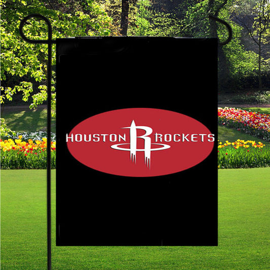 Houston Rockets Logo Garden Flag Outdoor Lawn 12X18 Inch