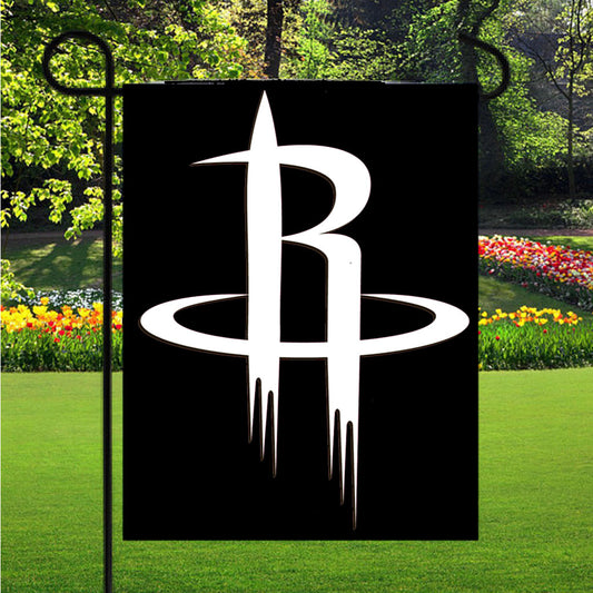 Houston Rockets Logo 2 Garden Flag Outdoor Lawn 12X18 Inch