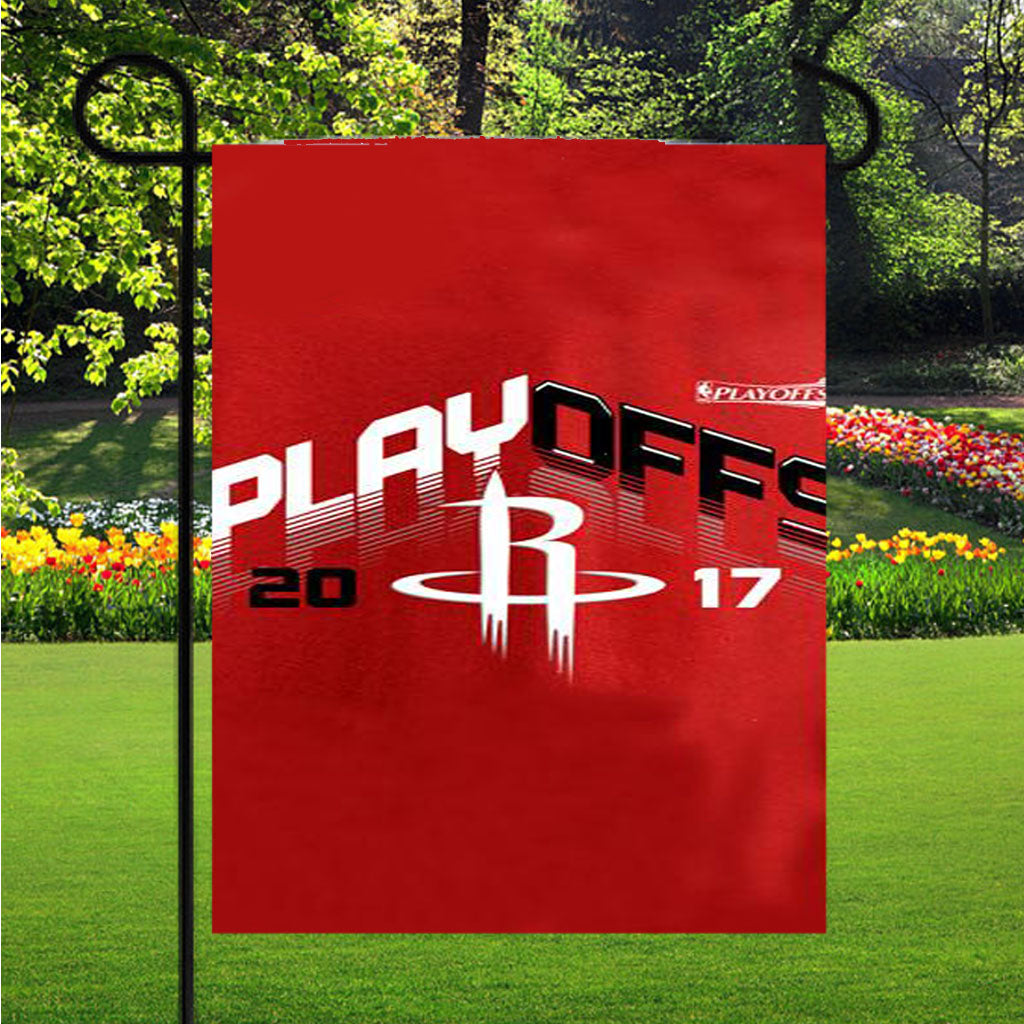 Houston Rockets Playoff 2017 Garden Flag Outdoor Lawn 12X18 Inch