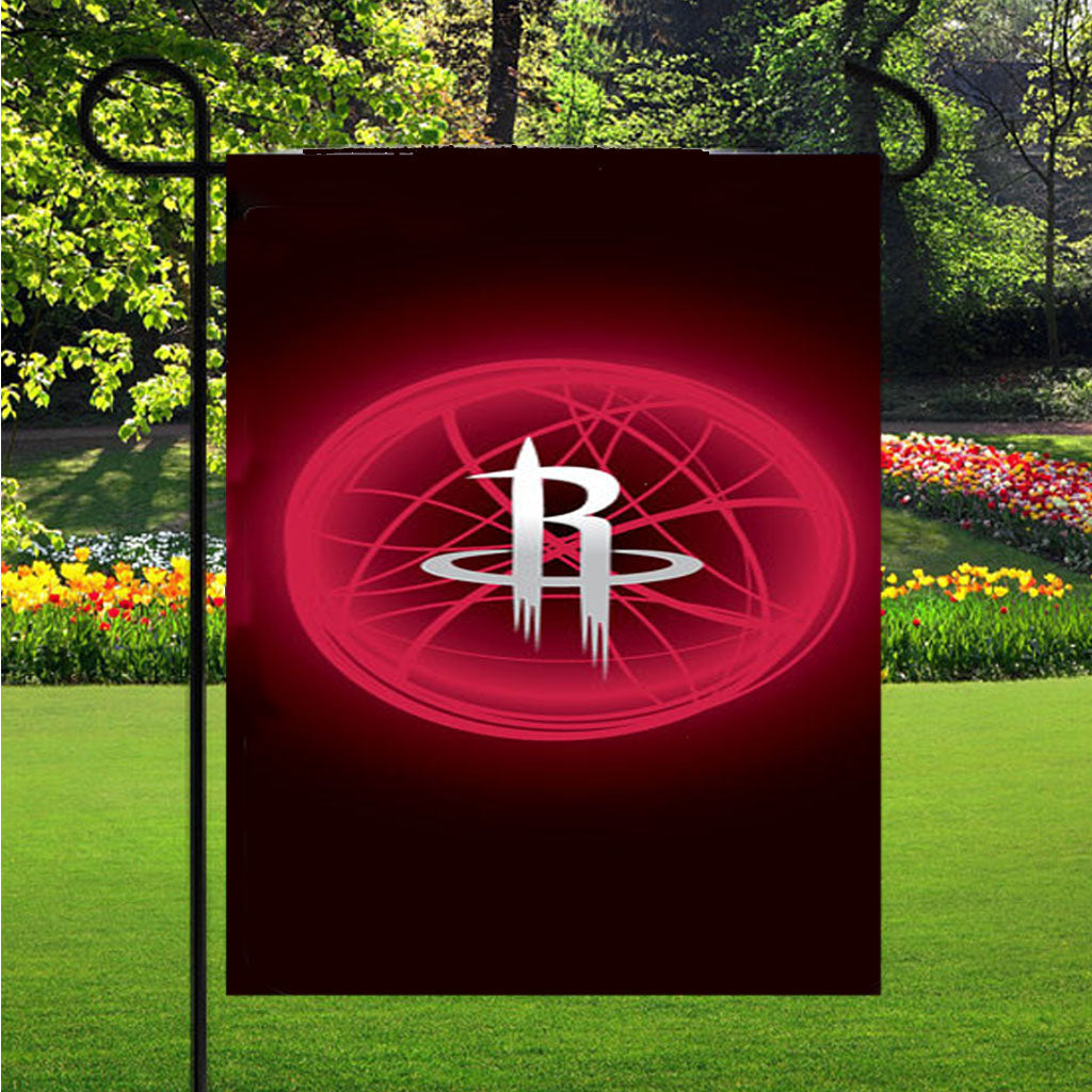Houston Rockets Symbol Garden Flag Outdoor Lawn 12X18 Inch