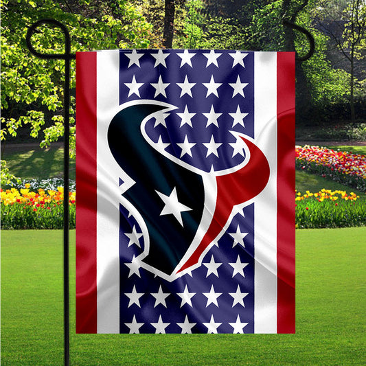 Houston Texans Emblem Silk Flag Garden Flag Outdoor Lawn 12X18 Inch
