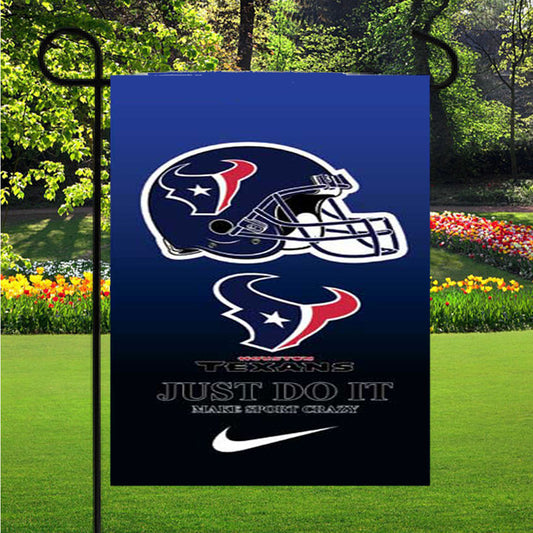 Houston Texans Make Sport Crazy Garden Flag Outdoor Lawn 12X18 Inch