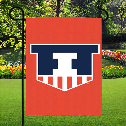 Illinois Shield Garden Flag Outdoor Lawn 12X18 Inch