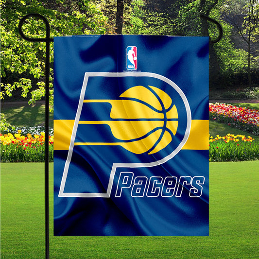 Indiana Pacers Basketball Club Logo Garden Flag Outdoor Lawn 12X18 Inch
